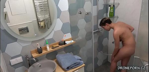  Alex in the shower - voyeur cam